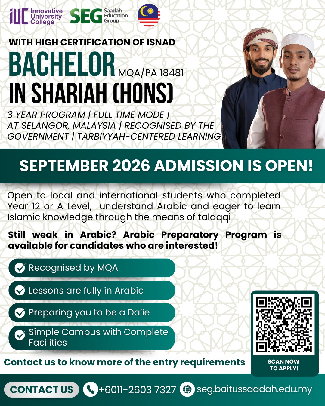 Bachelor of Shariah & Talaqqi